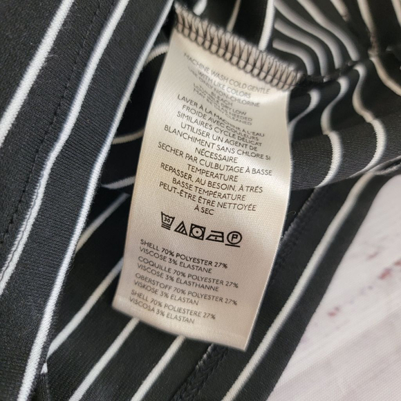 Maeve Anthropologie Black and White Striped Pleated Top Women's Small NWT - Picture 6 of 6
